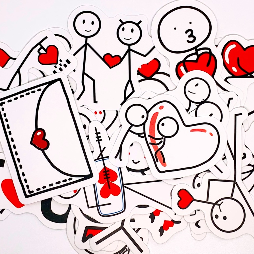 Stick figure Love charm set 1